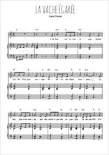 Téléchargez l'arrangement de la partition de leon-jouret-la-vache-egaree en PDF pour Chant et piano