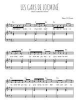 Téléchargez la partition de Les gars de Locminé en PDF pour Chant et piano