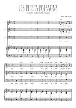 Téléchargez l'arrangement de la partition de Les petits poissons en PDF pour trois voix mixtes et piano