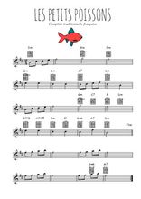 Téléchargez l'arrangement de la partition pour sax en Mib de la musique Les petits poissons en PDF