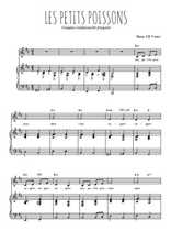 Téléchargez l'arrangement de la partition de comptine-les-petits-poissons en PDF pour Chant et piano