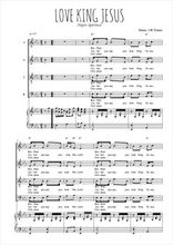 Téléchargez l'arrangement de la partition de Love king Jesus en PDF pour 4 voix mixtes et piano