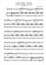 Téléchargez la partition de Love king Jesus en PDF pour Chant et piano