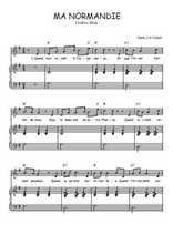 Téléchargez l'arrangement de la partition de Frederic-Berat-Ma-Normandie en PDF pour Chant et piano