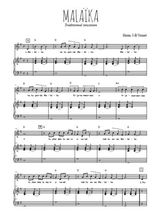 Téléchargez l'arrangement de la partition de Traditionnel-Malaika en PDF pour Chant et piano