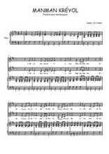 Téléchargez l'arrangement de la partition de Manman kréyol en PDF pour deux voix égales et piano