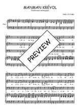 Téléchargez l'arrangement de la partition de Manman kréyol en PDF pour trois voix mixtes et piano