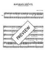 Téléchargez l'arrangement de la partition de Manman kréyol en PDF pour 4 voix mixtes et piano