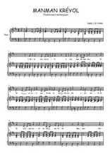 Téléchargez l'arrangement de la partition de Traditionnel-Manman-kreyol en PDF pour Chant et piano