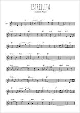 Téléchargez l'arrangement de la partition en Sib de la musique Estrellita en PDF