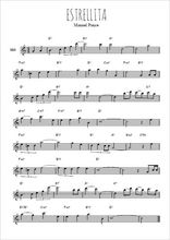 Téléchargez l'arrangement de la partition pour sax en Mib de la musique Estrellita en PDF