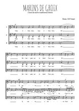 Téléchargez l'arrangement de la partition de Marins de Groix en PDF à trois voix