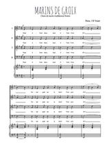 Téléchargez l'arrangement de la partition de Marins de Groix en PDF pour 4 voix mixtes et piano