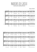 Téléchargez l'arrangement de la partition de Traditionnel-Marins-de-Groix en PDF à quatre voix