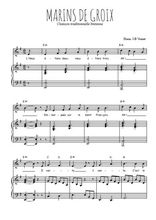 Téléchargez la partition de Marins de Groix en PDF pour Chant et piano