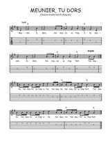 Téléchargez la tablature de la musique Traditionnel-Meunier-tu-dors en PDF