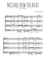 Téléchargez l'arrangement de la partition de Traditionnel-Michael-row-the-boat en PDF à quatre voix