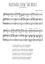 Téléchargez l'arrangement de la partition de spiritual-michael-row-the-boat en PDF pour Chant et piano