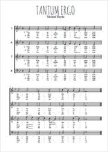 Téléchargez l'arrangement de la partition de Tantum ergo sacramentum en PDF à quatre voix SATB