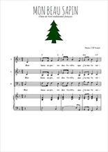 Téléchargez l'arrangement de la partition de Mon beau sapin en PDF pour trois voix mixtes et piano