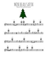 Téléchargez l'arrangement de la partition pour sax en Mib de la musique Mon beau sapin en PDF