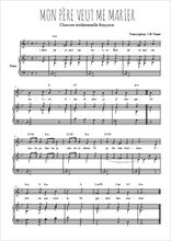 Téléchargez l'arrangement de la partition de mon-pere-veut-me-marier en PDF pour Chant et piano