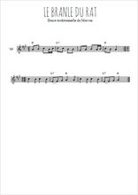 Téléchargez l'arrangement de la partition en Sib de la musique Le branle du rat en PDF