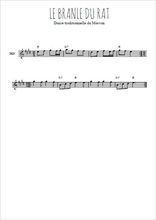 Téléchargez l'arrangement de la partition pour sax en Mib de la musique Le branle du rat en PDF