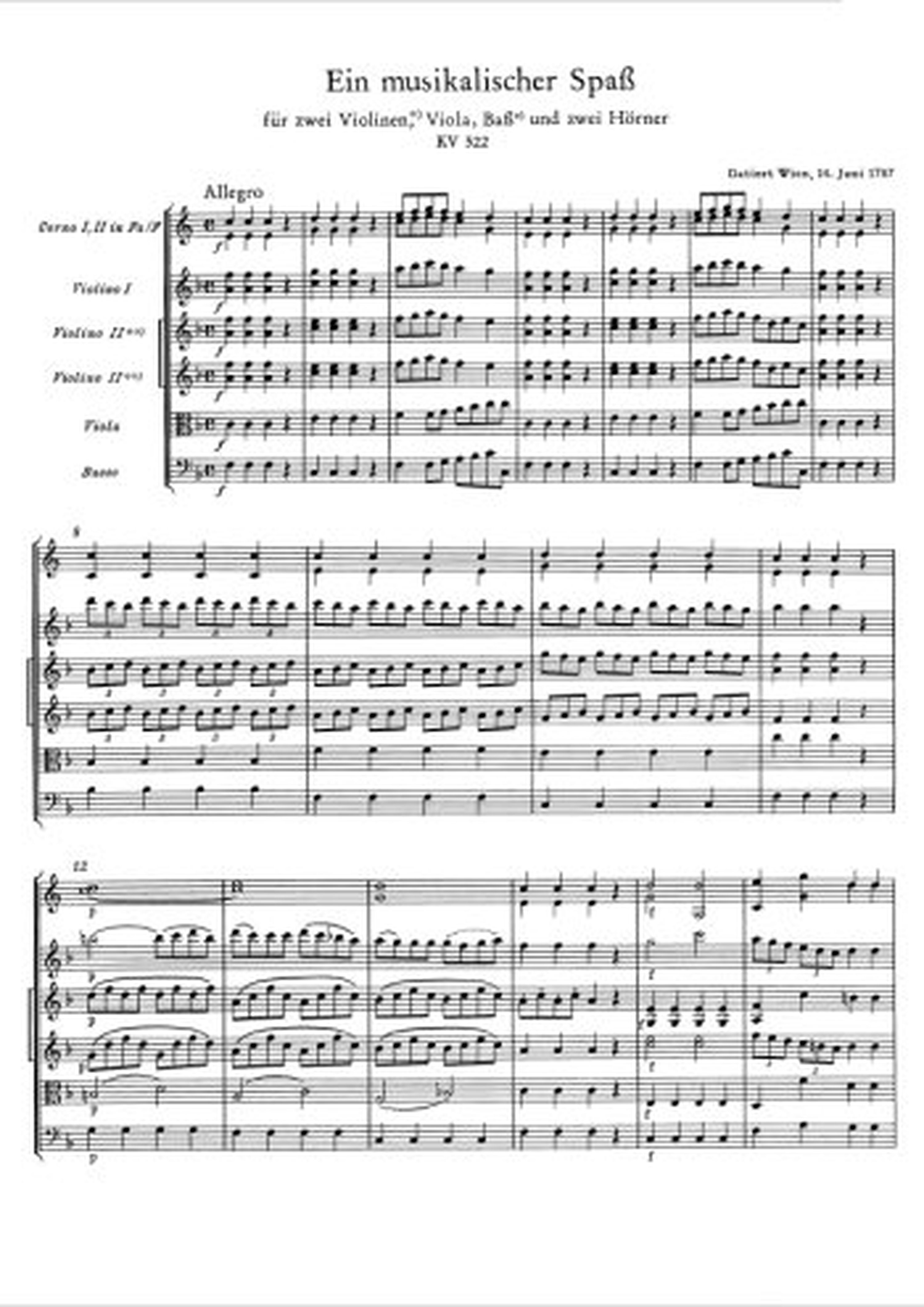 W.A. Mozart - Une plaisanterie musicale