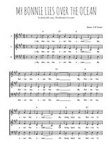 Téléchargez l'arrangement de la partition de Traditionnel-My-Bonnie-lies-over-the-ocean en PDF à trois voix