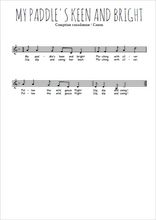 Traditionnel - My paddle's keen and bright