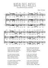 Téléchargez l'arrangement de la partition de Nadal dels Aucels en PDF à trois voix