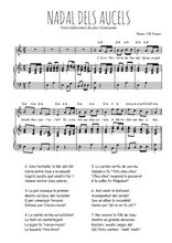 Téléchargez l'arrangement de la partition de Traditionnel-Nadal-dels-Aucels en PDF pour Chant et piano