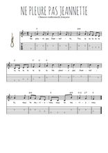 Téléchargez la tablature de la musique Traditionnel-Ne-pleure-pas-Jeannette en PDF