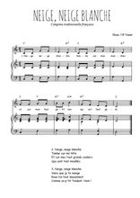 Téléchargez la partition de Neige, neige blanche en PDF pour Chant et piano
