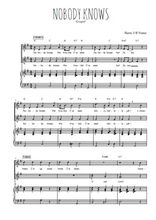 Téléchargez l'arrangement de la partition de Nobody knows en PDF pour deux voix égales et piano