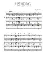 Téléchargez l'arrangement de la partition de Nobody knows en PDF pour trois voix de femmes et piano