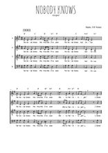 Téléchargez l'arrangement de la partition de Nobody knows en PDF à quatre voix SATB