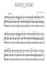 Téléchargez la partition de Nobody knows en PDF pour Chant et piano