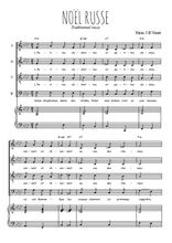 Téléchargez la partition de Noël russe en PDF pour 4 voix SATB et piano
