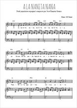 Téléchargez l'arrangement de la partition de noel-espagnol-a-la-nanita-nana en PDF pour Chant et piano