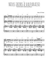 Téléchargez l'arrangement de la partition de Nous irons à Valparaiso en PDF pour deux voix égales et piano