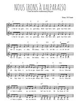 Téléchargez l'arrangement de la partition de chant-de-marin-nous-irons-a-valparaiso en PDF à deux voix