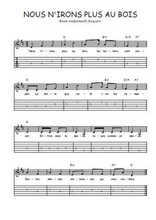 Téléchargez la tablature de la musique Traditionnel-Nous-n-irons-plus-au-bois en PDF