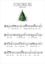 La partition gratuite de O Christmas tree