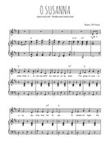 Téléchargez l'arrangement de la partition de Traditionnel-O-Susanna en PDF pour Chant et piano