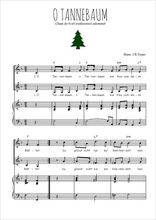 Téléchargez l'arrangement de la partition de O Tannenbaum en PDF pour deux voix égales et piano