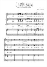 Téléchargez la partition de O Tannenbaum en PDF pour 3 voix SAB et piano