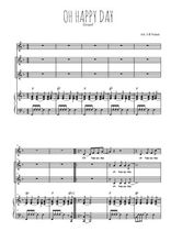 Téléchargez l'arrangement de la partition de Oh happy day en PDF pour trois voix mixtes et piano