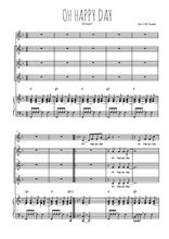 Téléchargez l'arrangement de la partition de Oh happy day en PDF pour 4 voix mixtes et piano
